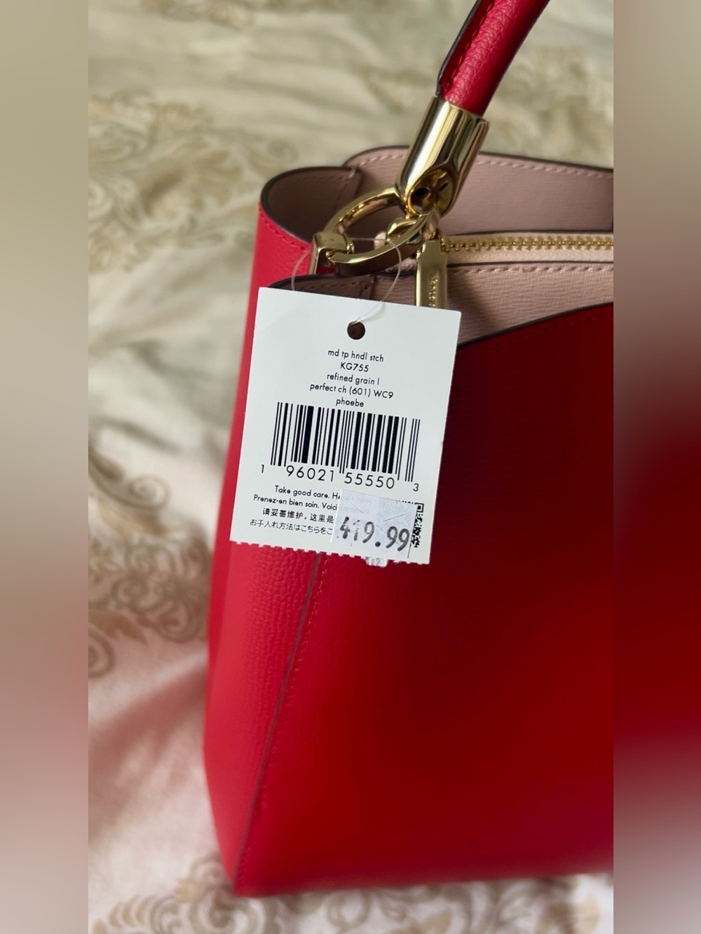 Kate Spade Phoebe Medium Top Handle Satchel-Perfect Cherry - Picture 16 of 16